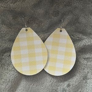 Yellow Plaid Earrings